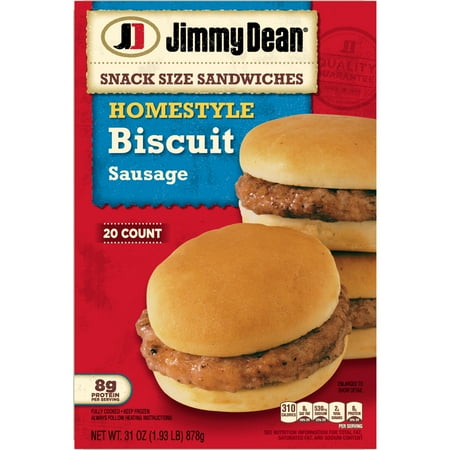 Jimmy Dean® Snack Size Sausage Biscuit Sandwiches, 20 Count (Frozen)