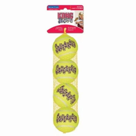 SqueakAir Tennis Ball Dog Toy - Yellow - 4ct