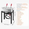 thumbnail image 2 of 18 Qt Outdoor Propane Deep Fryer Kit-Aluminum Fish and Wing Fryer with Dual Baskets for Delicious Fried Dishes, 2 of 6