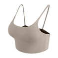 thumbnail image 4 of Bras for Women,Ladies' Stylish Casual Gathered Sports Bra Camisole Yoga Vest,Sports Bras for Women,Brown,XL, 4 of 4