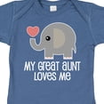 thumbnail image 4 of Inktastic Great Aunt Loves Me Elephant Boys or Girls Baby Bodysuit, 4 of 5