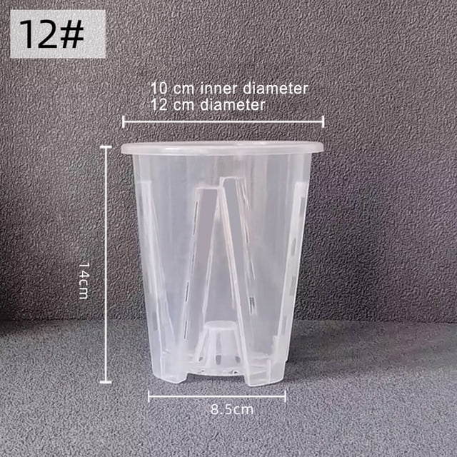 Clear Plastic Orchid Pots With Holes Transparent Flower Pot Succulents Plant