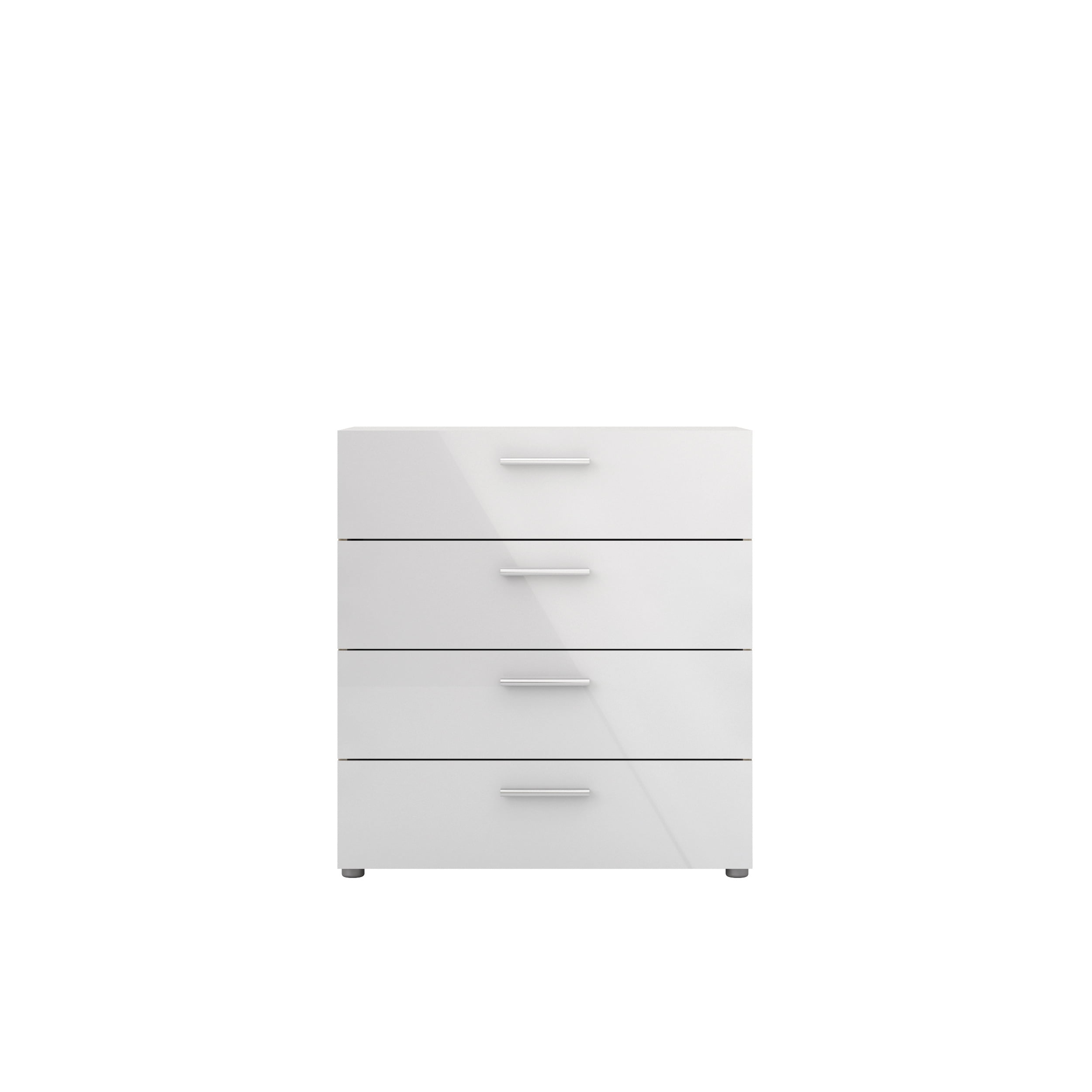 Tvilum Loft 4 Drawer Chest Oak Structure White High Gloss