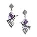 thumbnail image 3 of Silver Forest Hummingbird Layered Earrings, 3 of 4