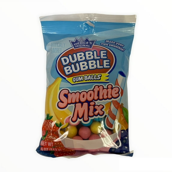 America's Original Dubble Bubble Smoothie Mix Gum Balls; 1 Pack of 4 oz