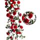 thumbnail image 3 of 1.8 m Vides de rosas artificiales Flores de seda falsas Guirnaldas Colgando Rosa Telón de fondo de boda Oficina en casa Decoración de arco Kearding HA1071-03B, 3 of 6