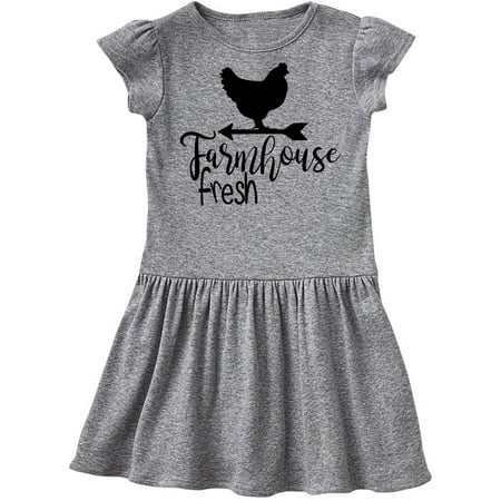 

Inktastic Farmhouse Fresh Chicken Gift Toddler Girl Dress