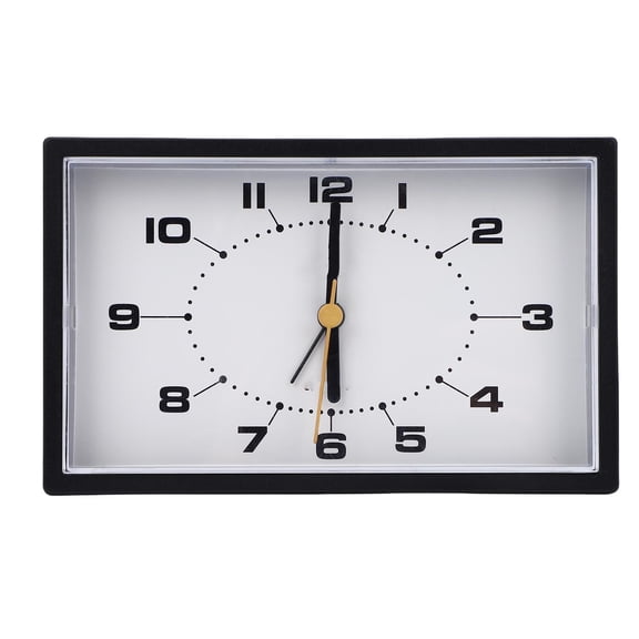 Yajisi Minimalist Desktop Analog Alarm Clock Quiet Battery Operated Non Ticking Silent Desk Clock for Bedroom Living Room Yellow Black 5.8x3.6x1.8in / 14.7x9.2x4.5cm