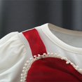 thumbnail image 4 of Infant Girls Fake Two-Pieces Dress Lace Patchwork Bowknot Dress, 4 of 9