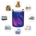 thumbnail image 6 of Kll Neon Gradient Blue Waterproof Foldable Laundry Hamper Bucket With Handles For Storage Bin,Kids Room,Home Organizer (Small), 6 of 8