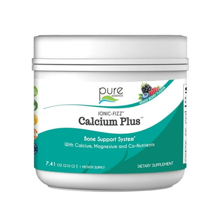 Ionic Fizz Calcium Plus With Vitamin D, Magnesium, Zinc and 10 Additional Nutrients for Strong Bones - Mixed Berry - 7.41oz
