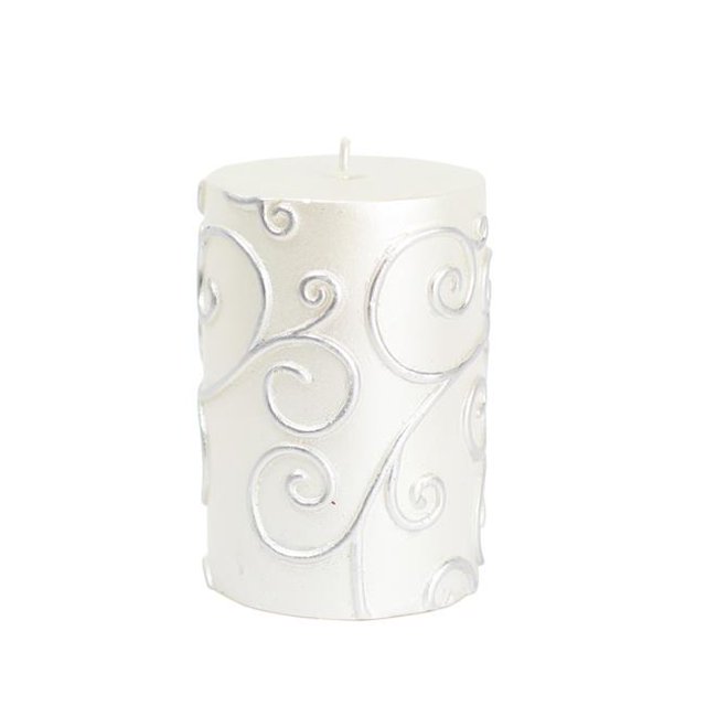 Chandelle Pilier à Volutes de 3 x 4 Po, Blanche