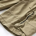 thumbnail image 5 of Thanksgiving Decoration Swimming Shorts for Men Ndbuld Men's Plus Size Cargo Shorts Multi-Pockets Relaxed Summer Beach Shorts Pants Khaki 2XL, 5 of 8