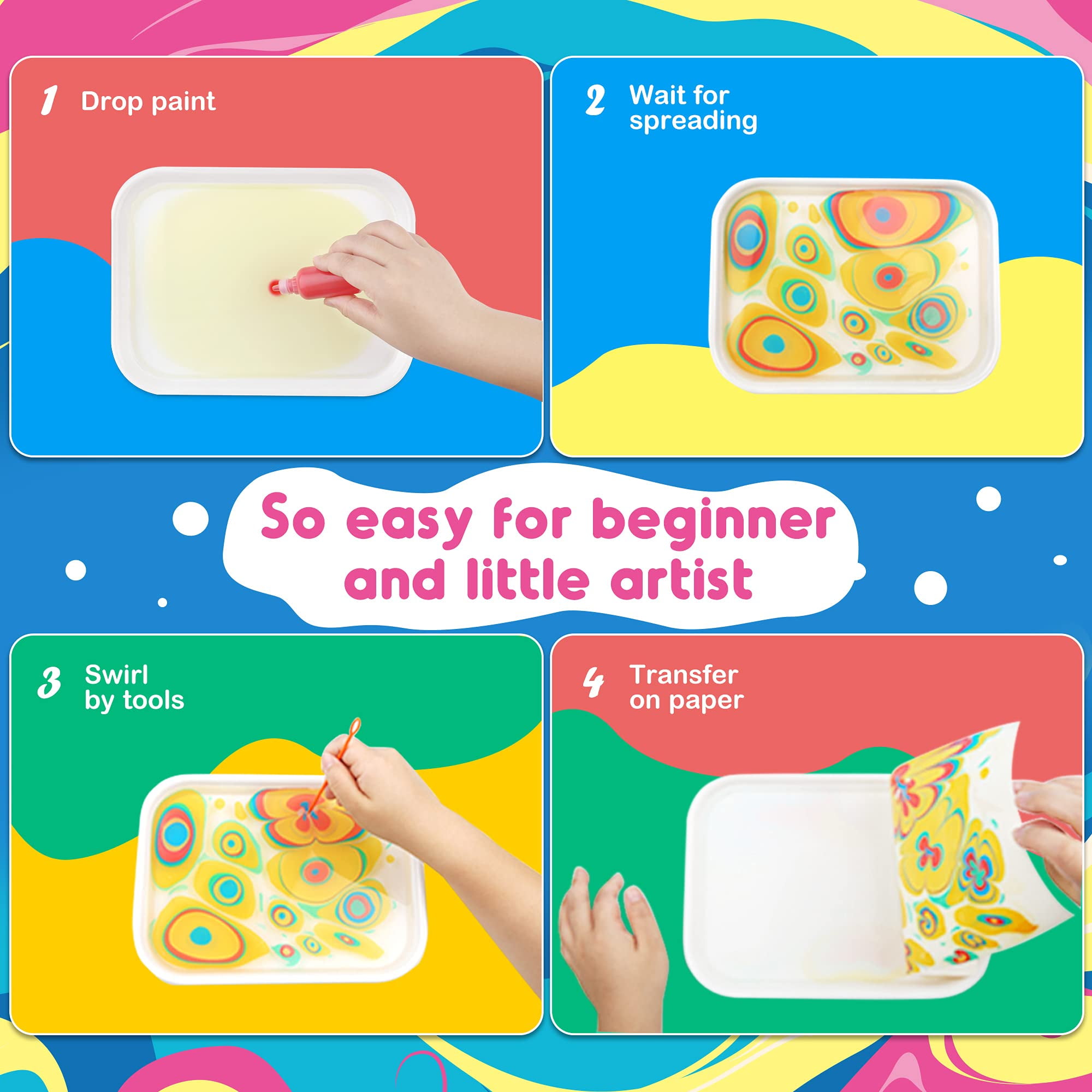 Coodoo Water Marbling Paint for Kids - Arts and Crafts for Girls & Boy –  Soyeeglobal