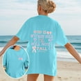 thumbnail image 4 of WILLBEST Chemise en Denim pour Femmes T-Shirt Décontracté Imprimé Col Rond Manches Courtes Ample 868, 4 of 7
