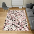 thumbnail image 2 of Ethnic Turkish Area Rug, Retro Mosaic Creative Pattern Square Rhythm Abstract Art Print Design, Soft Carpet for Living Room Decor with Distressed Look, 6.6' X 9.6', Dried Rose, by Ambesonne, 2 of 4