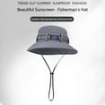 thumbnail image 3 of Kmdttou Colorful Ribbon Fisherman's Hat For Men And Women Outdoor Fishing Mountaineering Hat Large Sunscreen Sun Hat Gift,Adjustable Buckle Sun Hat for Women/Men, 3 of 7