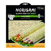 Angle View: Norigami Gluten-Free Pea Wraps by Michel de France - Chia Seeds Size: One Pack (6 Wraps)