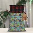 thumbnail image 5 of Rocae Construction Machinery Print Christmas Drawstring Linen Gift Bag with Drawstrings Treat Bag Goody Present Bags for Christmas Party Favor, 5 of 8