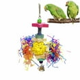 thumbnail image 1 of Xihbxyly Juguete para Pájaros, Trituradora de Madera Natural, Colorido Juguete Colgante para Masticar, Material Seguro y Ecológico, Divertido Accesorio para Jaula, Tamaño 15 X 23 Cm, Ideal para Loros, 1 of 1