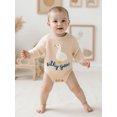 thumbnail image 4 of RUINIXCW Newborn Baby Girl Boy Silly Goose Outfit Knit Sweater Romper Infant Baby Girl Fall Winter Warm Sweaters Clothes Long Sleeve Letter Embroidery Bodysuit, 4 of 8