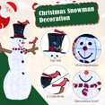 thumbnail image 6 of Gymax 4.8 FT Christmas Snowman with 120 LED Lights Collapsible Xmas Snowman, 6 of 10