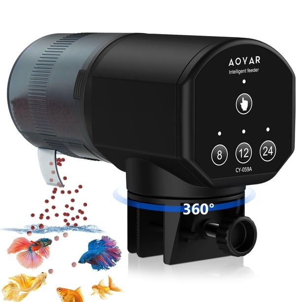 Comedero automático para peces Aoyar de 200 ml para acuario con temporizador