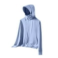 thumbnail image 5 of Baberdicy Sky Blue Women's Ice And Sun Protective Jacket Light And Breathable Cycling Jacket, 3Xl, 5 of 6