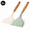 Off-white and green, variant on 2-Piece Wooden Handle Silicone Wide Spatula Set, Non-Stick Safe Kitchen Turner Utensils for Cooking, Frying, Baking and Everyday Meal Preparation