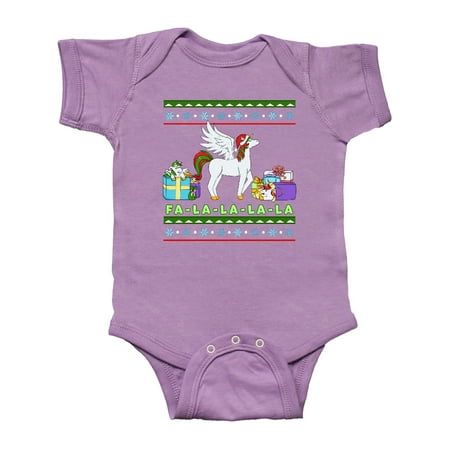 

Inktastic Christmas Festive Unicorns Fa-La-La-La-La Gift Baby Boy or Baby Girl Bodysuit