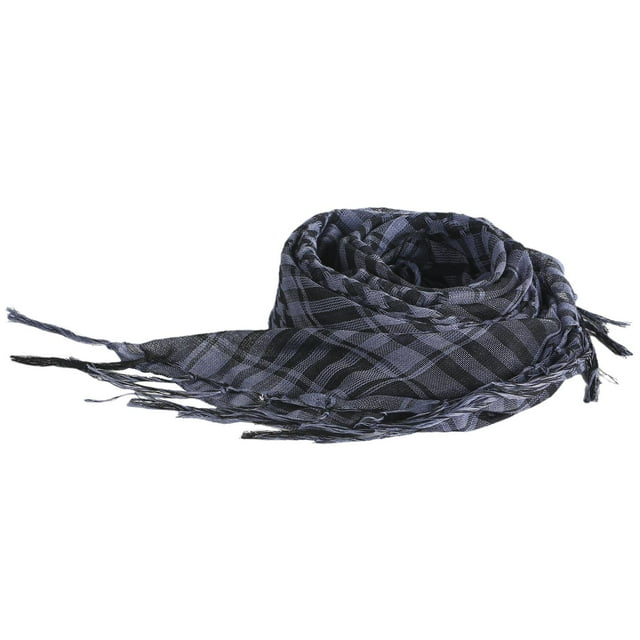Bufanda árabe para exteriores, bufanda a cuadros cálida Keffiyeh para senderismo, acampada y viajes Gris Púrpura Negro