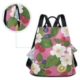 thumbnail image 5 of FORMRS Women's Travel Backpack Purse Anti-Theft Hidden Pockets Casual Shoulder Bag, White Flowers, 5 of 7