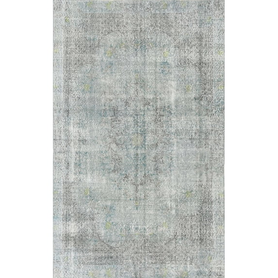 Ahgly Company Indoor Rectangle Traditional Gunmetal Gray Persian Area Rugs, 2' x 5'