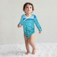thumbnail image 4 of Xecao Crystal Clear Ocean Waves Print Baby unisex-baby Cotton Long-sleeve Bodysuits-2 Years, 4 of 6