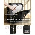 thumbnail image 3 of Equipaje de mano Arcoyard para debajo del asiento, 17 pulgadas, con ruedas, color negro, 3 of 7