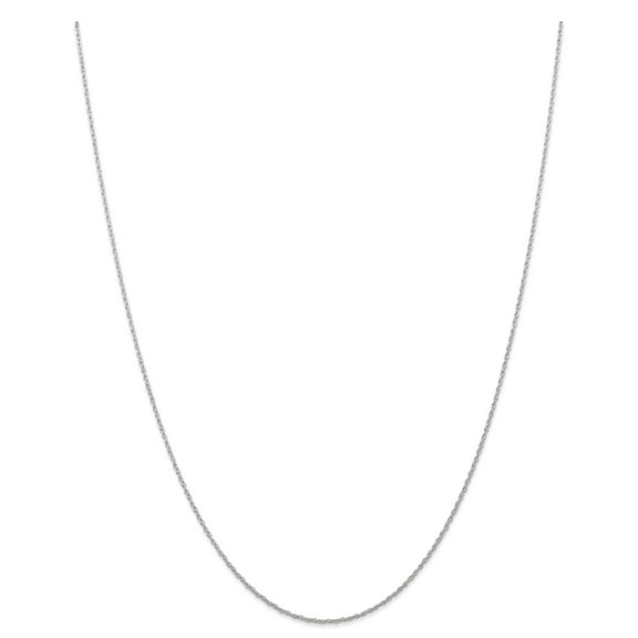 Primal Gold 14 Karat White Gold 0.7mm Carded Cable Rope Chain