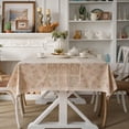 thumbnail image 1 of Nvzi tablecloth with pine branch printing, hollow splicing, small fresh dining table cloth, restaurant fabric tablecloth decoration (white, 200 * 140cm), 1 of 4