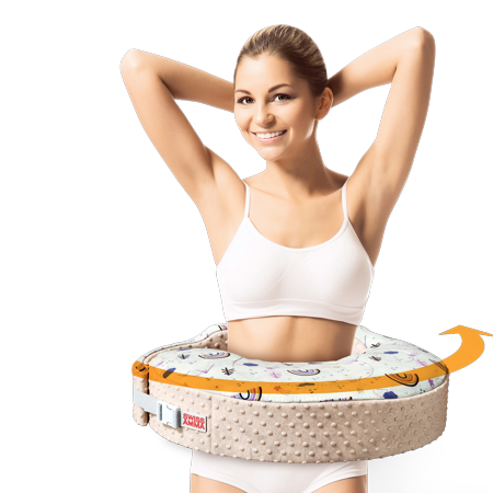 Ergonomic Nursing Pillow with Waist Support Band - Memory Foam Baby Feeding Pillow for Breastfeeding and Infant Nursing