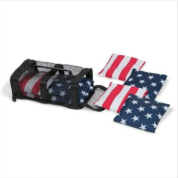 EastPoint Sports Regulation Size Cornhole Bags - Stars & Stripes Set of 8 - 6" 16oz Bean Bags