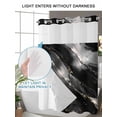 thumbnail image 4 of No Hook Cloth Fabric Shower Curtain with Snap in Liner, Blake Gray Marble Waterproof Shower Curtains Set with See Through Top Window, Modern Abstract Art Marble Crack Bath Curtains Shower 36"x78", 4 of 6