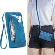 Case for iPhone 11 Zipper Wallet Cover Lanyard Crossbody Neck Strap Compatible with iPhone 11 Case