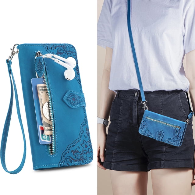 Case for Nokia C2 2nd Edition Zipper Wallet Cover Lanyard Crossbody Neck Strap Compatible with Nokia C2 2nd Edition Case