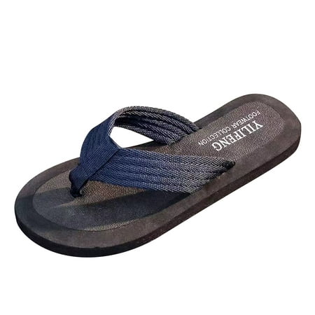 

Pimfylm Mens Slippers Men s Arizona Cork Footbed Sandals - Slip on Beach Slide Slipper Shoes with Adjustable Metal Buckle Strap for Men Causal Style Blue 8