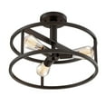 thumbnail image 5 of Quoizel NHR1715WT New Harbor 15" 3-Light Semi-Flush Mount in Western Bronze, 5 of 10