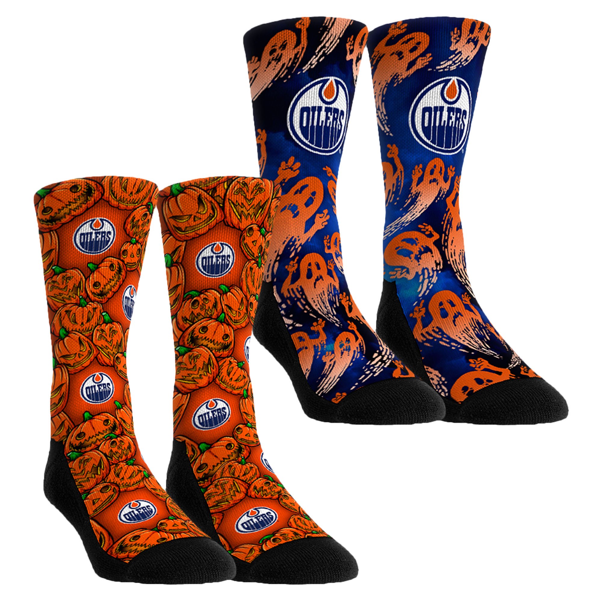 Unisex Rock Em Socks Edmonton Oilers Halloween Crew Socks 2-Pack Set