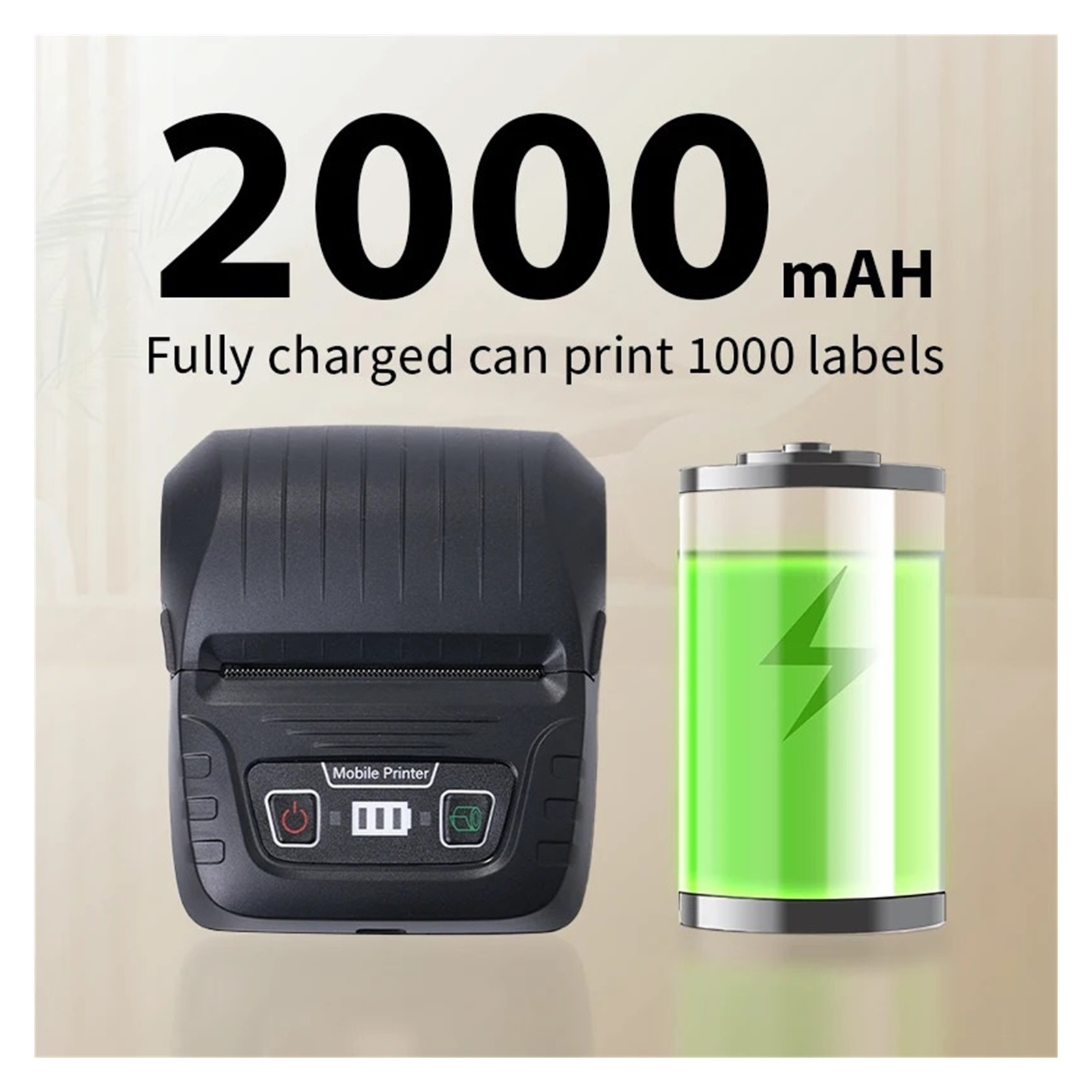 Thermal Label Printer Include 9 Rolls Label Portable Label Maker for Product,Address, Small Business