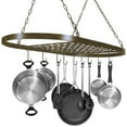 thumbnail image 2 of GGI International Sorbus Pot and Pan Rack for Ceiling with Hooks - Oval Mounted Storage Rack - 31.50" L X 16.50" W X 21" H - 31.50" x 16.50" x 21", 2 of 5