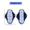 thumbnail image 3 of 8pcs Portable Foldable Cotton Menstrual Pads Washable Period Cloths With Zippered Storage Bag Friendly Period Products, 3 of 4