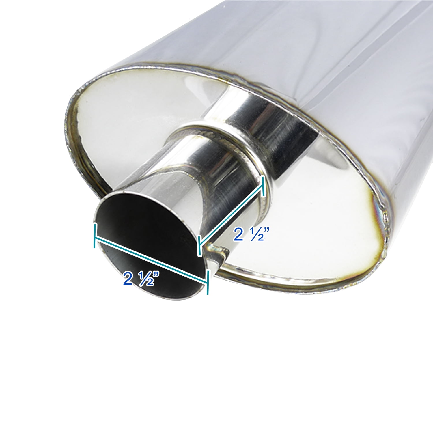 Spec-D Tuning Dual 3" Dtm Titanium Exhaust Muffler Fits select: 2000-2010 CHEVROLET IMPALA, 1997-2010 CHEVROLET MALIBU