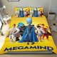 thumbnail image 1 of Megamente Conjunto de sábanas temático, trío de piezas, cómodo y amigable con la piel, diseño único, regalo de decoración para el hogar para familiares, amigos y fans,135cm *200cm, 1 of 6